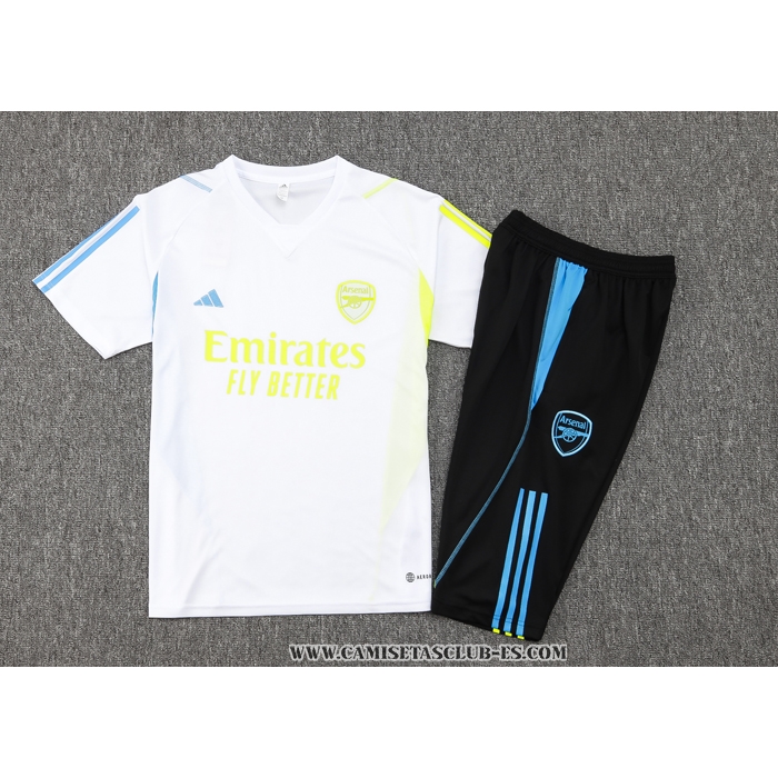 Chandal del Arsenal 23-24 Manga Corta Blanco - Pantalon Corto